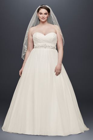 Pleated Bodice Wedding Dress